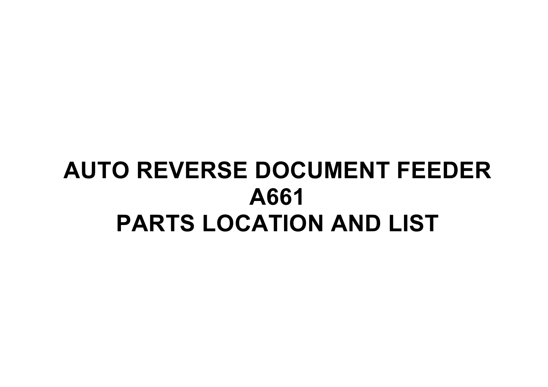 RICOH Options A661 AUTO-REVERSE-DOCUMENT-FEEDER Parts Catalog PDF download-1
